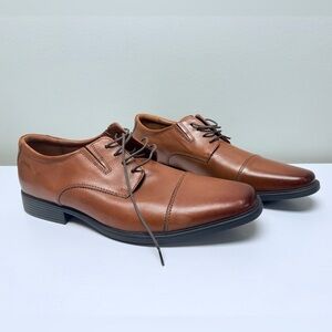 Men’s Clark’s Brown Leather Dress Shoes, size 13, like new!